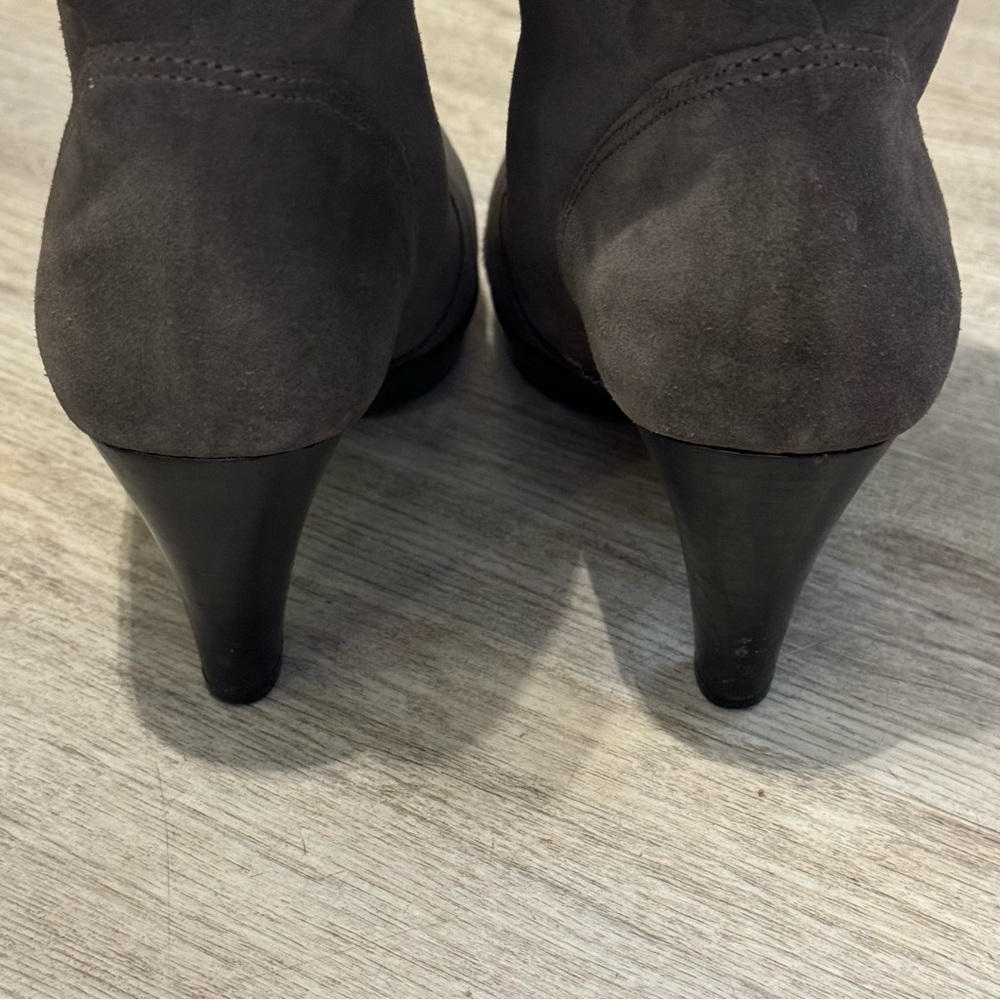 La Canadienne Women's Gray Suede Slouchy High Heel Boots Size 7 WORN ONCE $635 - Picture 5 of 10